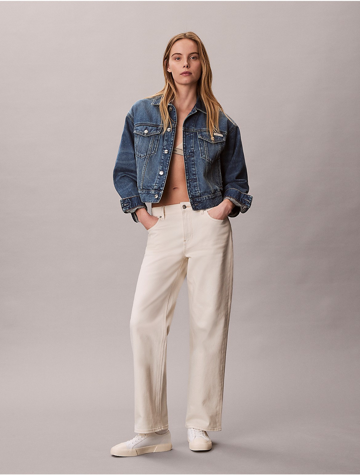 Calvin Klein Women's 90s Straight Jeans - White - 33W x RL | Calvin Klein (US)