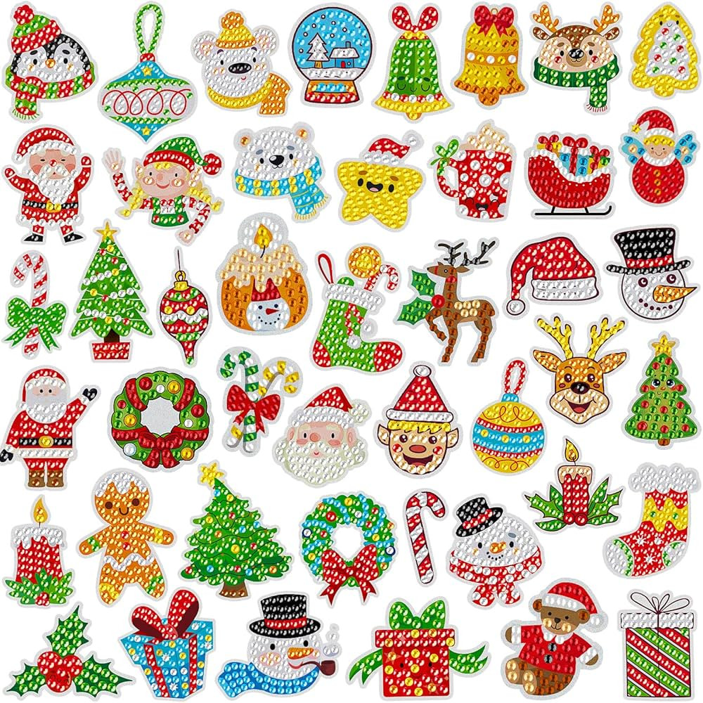 Labeol 42Pcs 5D Diamond Painting Stickers Kits for Kids Boys and Girls Ages 6-8 10-12 Easy to DIY... | Amazon (US)