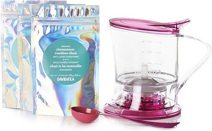DAVIDsTEA Steeper Starter Kit, Loose Leaf Tea Gift-Set, 3 Bestselling Tea Blends, Exclusive 16 Ou... | Amazon (CA)