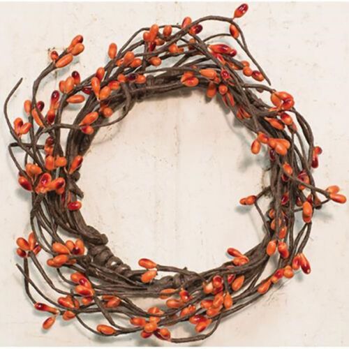 Pip Berry Candle Ring / Wreath 3.5" Inner Dia - Pumpkin Orange | eBay US