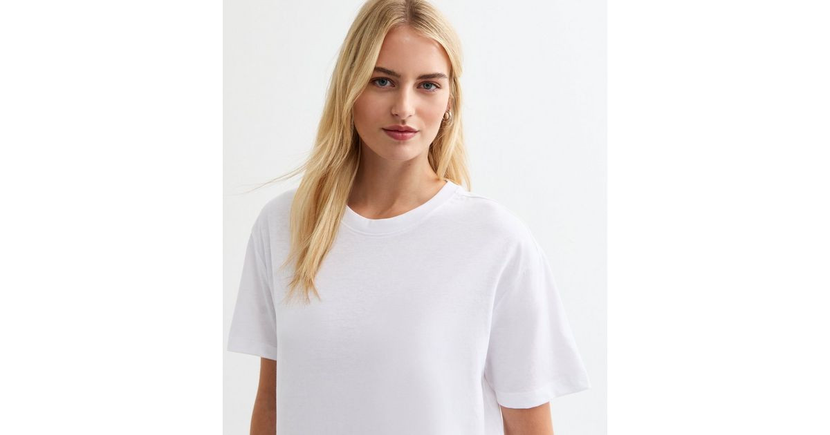 Tall White Cotton T-Shirt 
						
						Add to Saved Items
						Remove from Saved Items | New Look (UK)