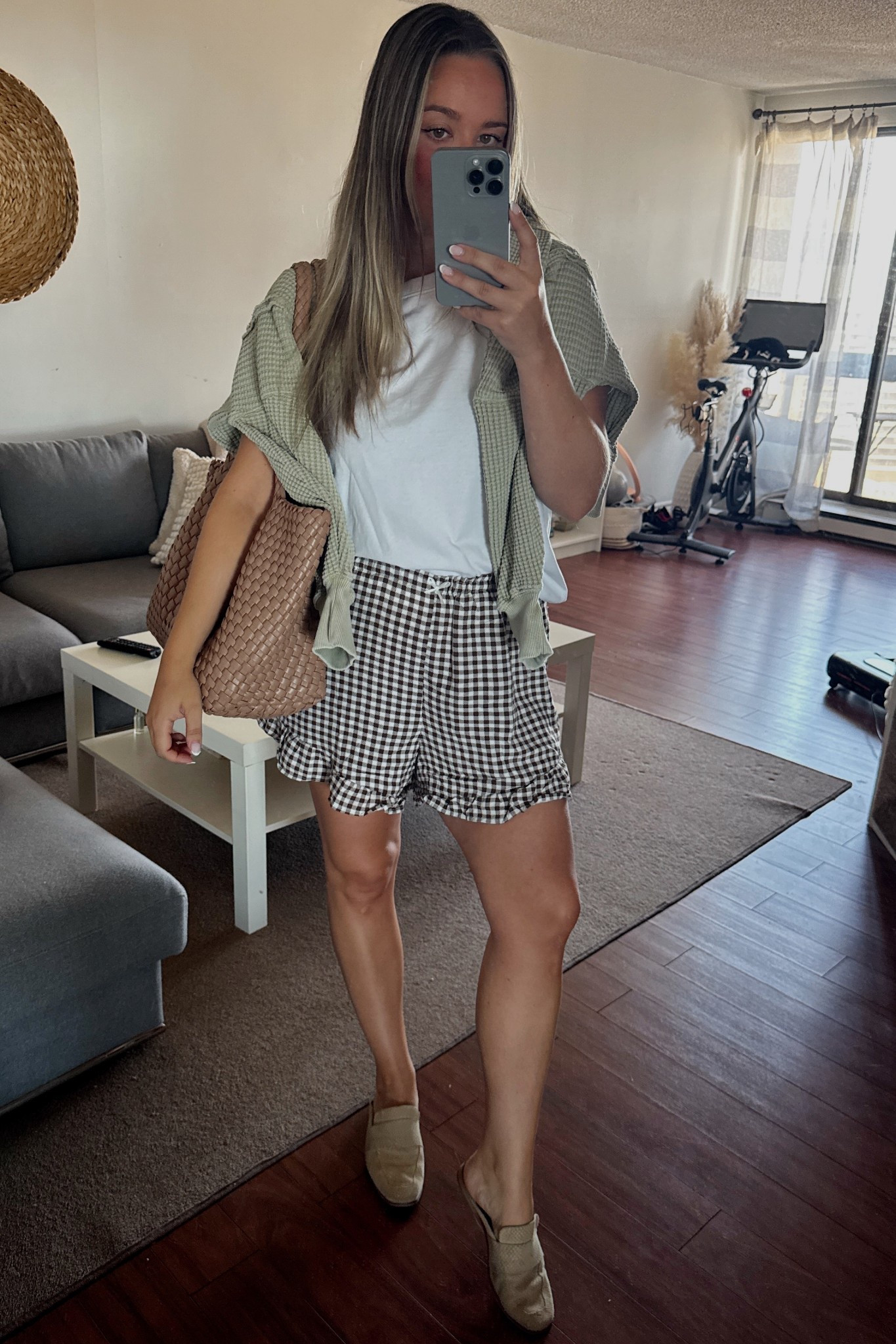 Pre fall fit 🍂 #falloutfit #prefall #shorts #ginghamshorts  

#LTKstyletip #LTKcanada