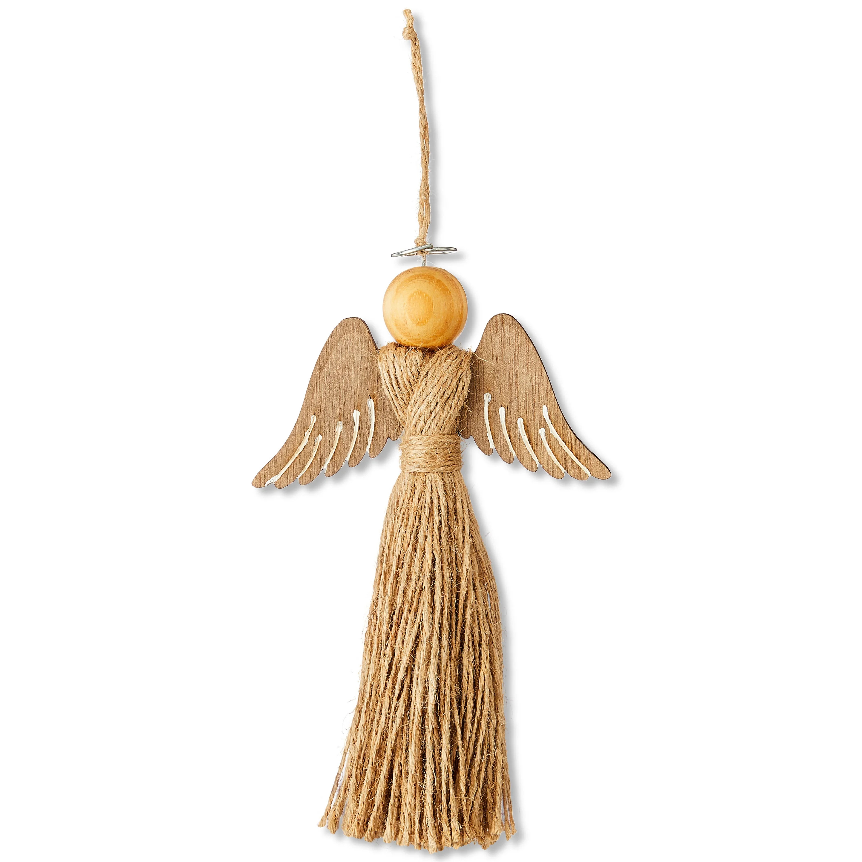 Brown Jute Angle Christmas Ornament, 7.5", by Holiday Time | Walmart (US)