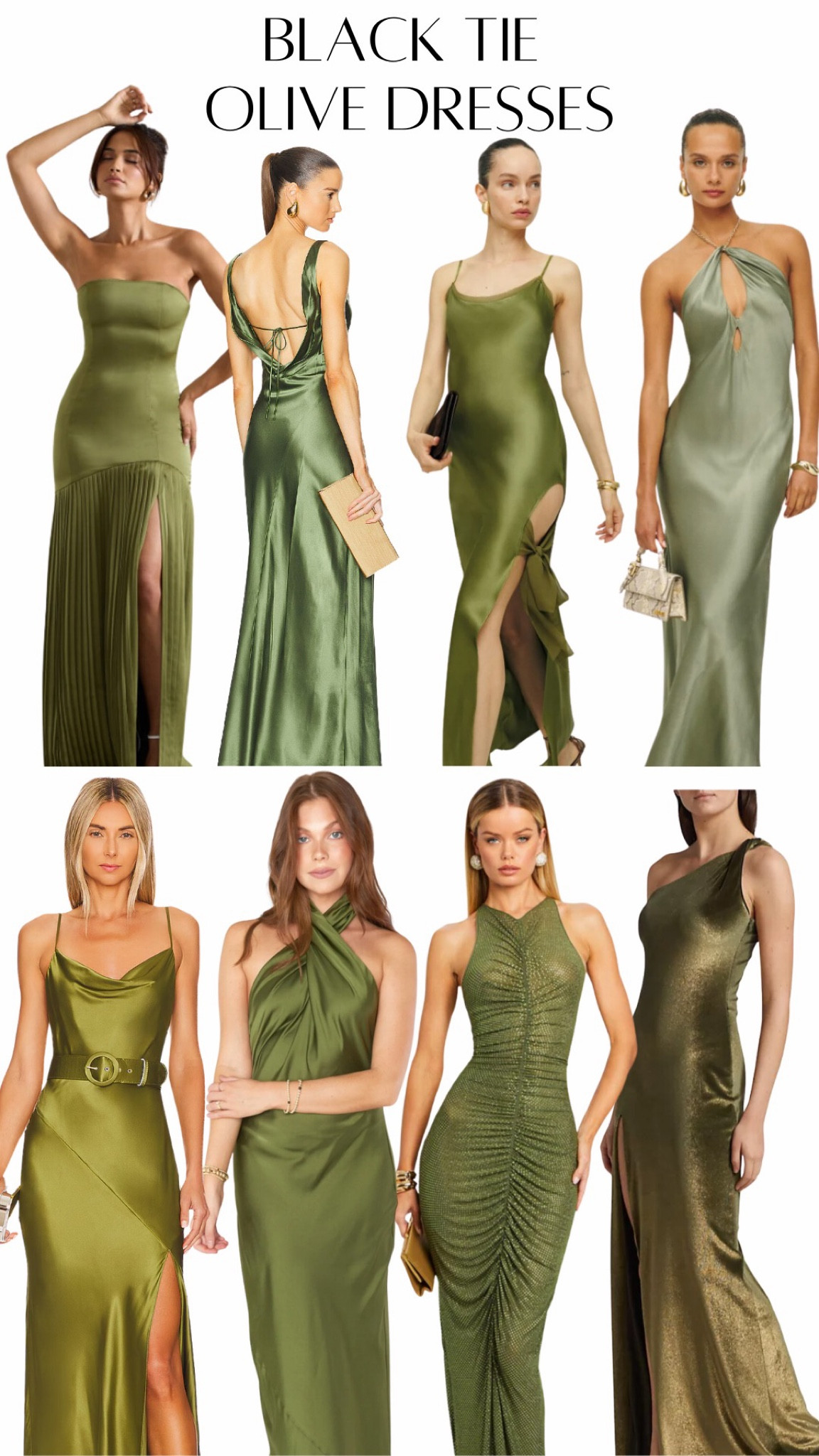 Black tie olive gowns 💚

#LTKWedding #LTKParties #LTKStyleTip