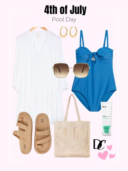 4th of July pool day fit 💙 #momstyle #summerstyle #summeroutfit #summer #4thofjuly #outfits #outfitidea #forher #poolday #pooldaystyle #pooloutfit #summerfun #outfitsforher #womenstyle #summertote #safespf #womenoutfit 

#LTKSeasonal #LTKswim #LTKstyletip
