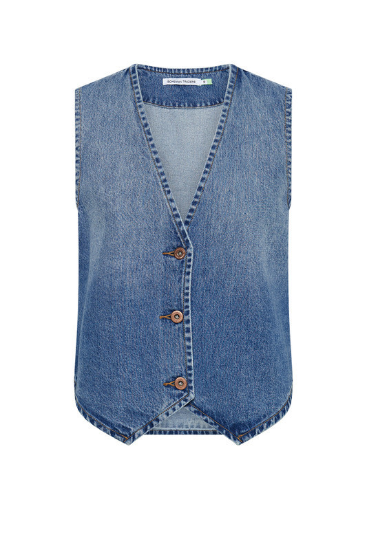 Denim Vest in Light Blue | Bohemian Traders