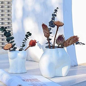 FROZZUR Butt Vase, Female Body Flower Pot with Drainage Holes, Resin Flower Vase Modern | Amazon (US)