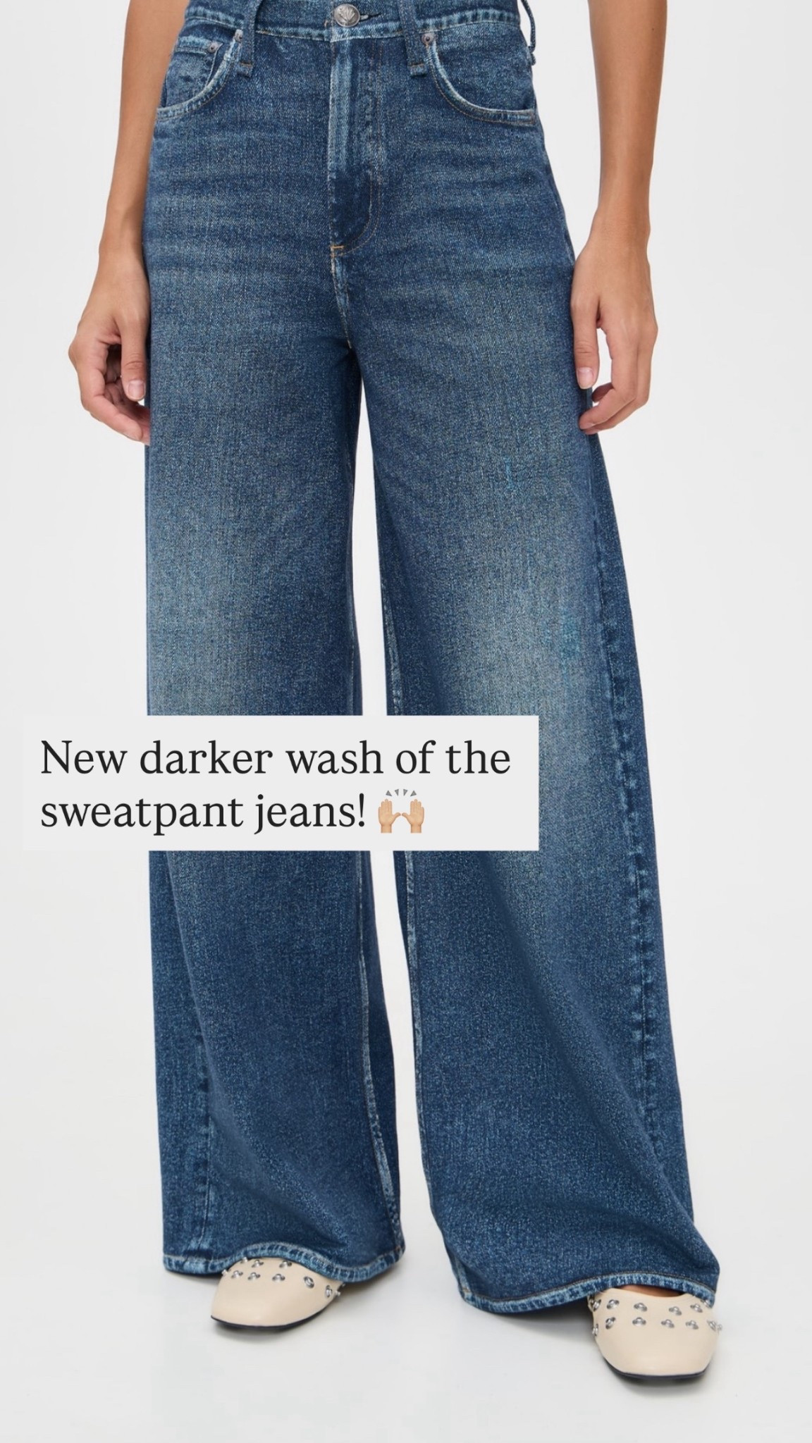 New darker wash of the sweatpant jeans I own and love. I highly recommend sizing down #stylinbyaylin 

#LTKOver40 #LTKgrwm