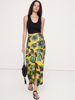 Linen Wrap Maxi Skirt | Banana Republic (US)