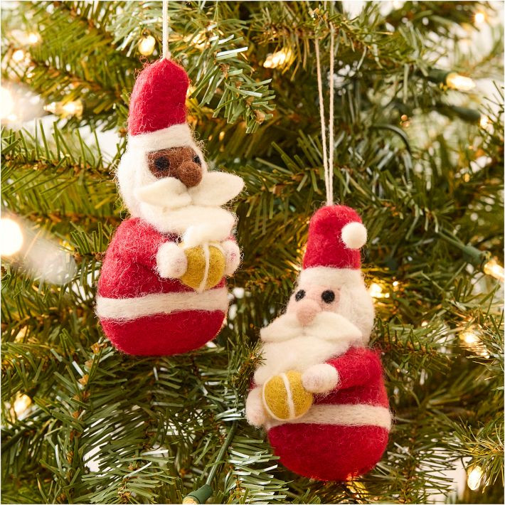 Felt Santa & Present Ornament | West Elm (US)