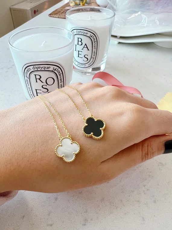Limited edition Clover necklace /Silver 925 18k gold plated | Etsy (US)