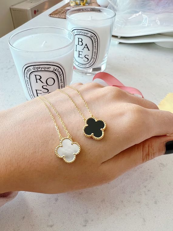 Limited edition Clover necklace /Silver 925 18k gold plated | Etsy (US)