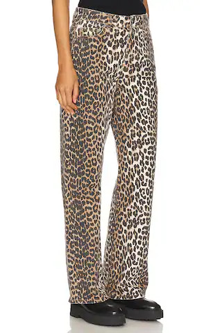 Izey Wide Leg Jeans in Leopard | Revolve Clothing (Global)