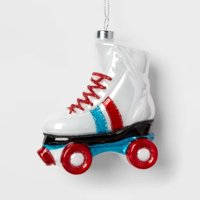 Glass Rollerskate Christmas Tree Ornament White - Wondershop™ | Target