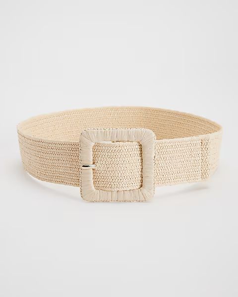 Woven Straw Buckle Belt | Express