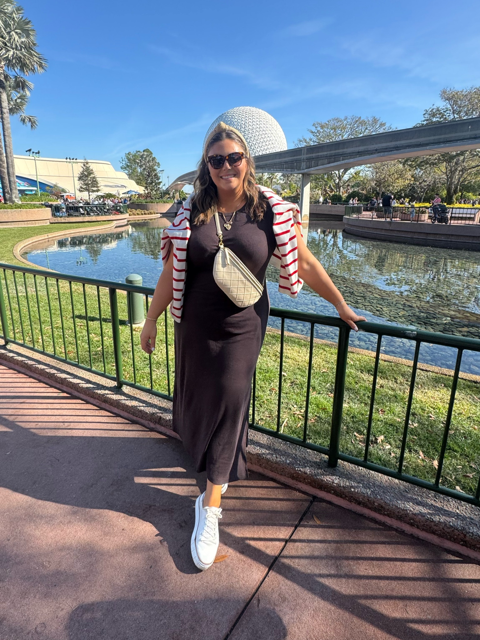 Disney outfits inspo - wearing size XXL in dress (old Gap, sharing similar styles) & XL in cardigan. Wearing 1X in shapewear, use CARALYN20 at Spanx. 

#LTKTravel #LTKStyleTip #LTKMidsize