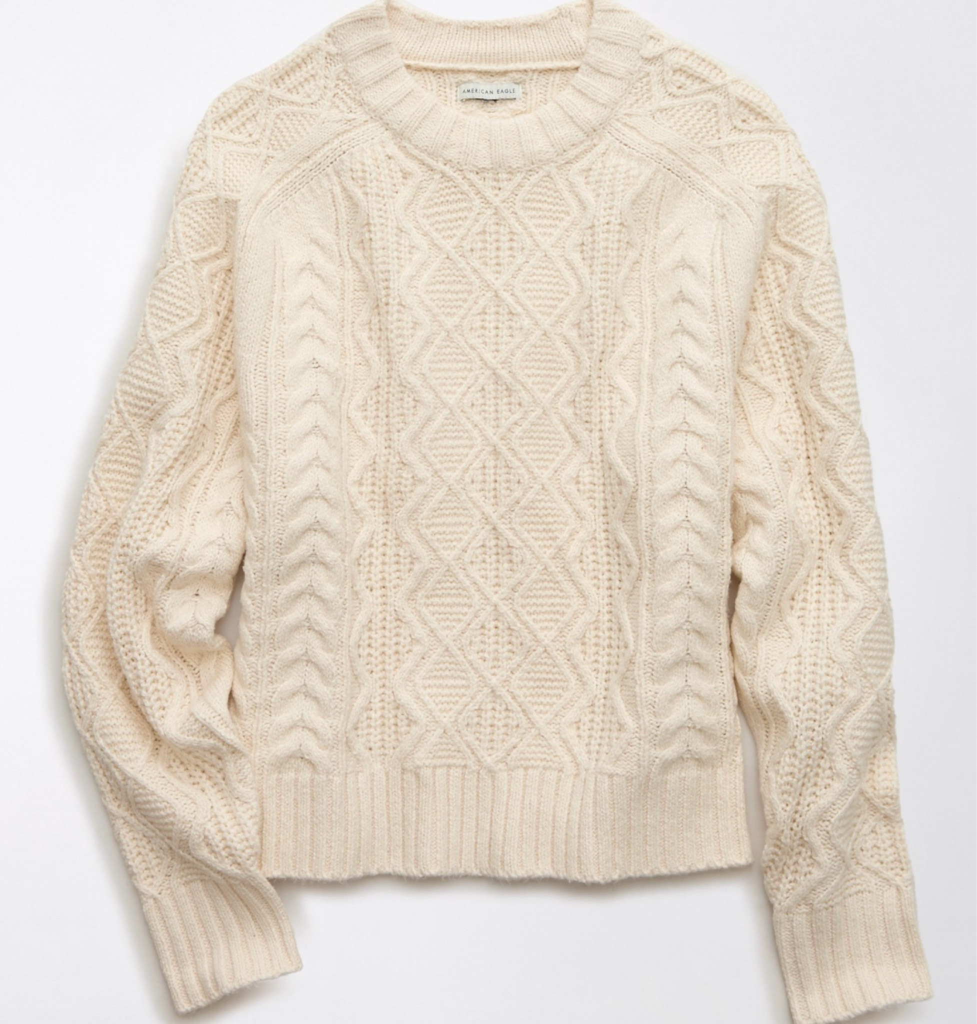 Aerie Cable Knit Sweater. Got it one size bigger to give that cozy oversized look! It’s giving Christmas  

#LTKMidsize #LTKSeasonal #LTKOver40