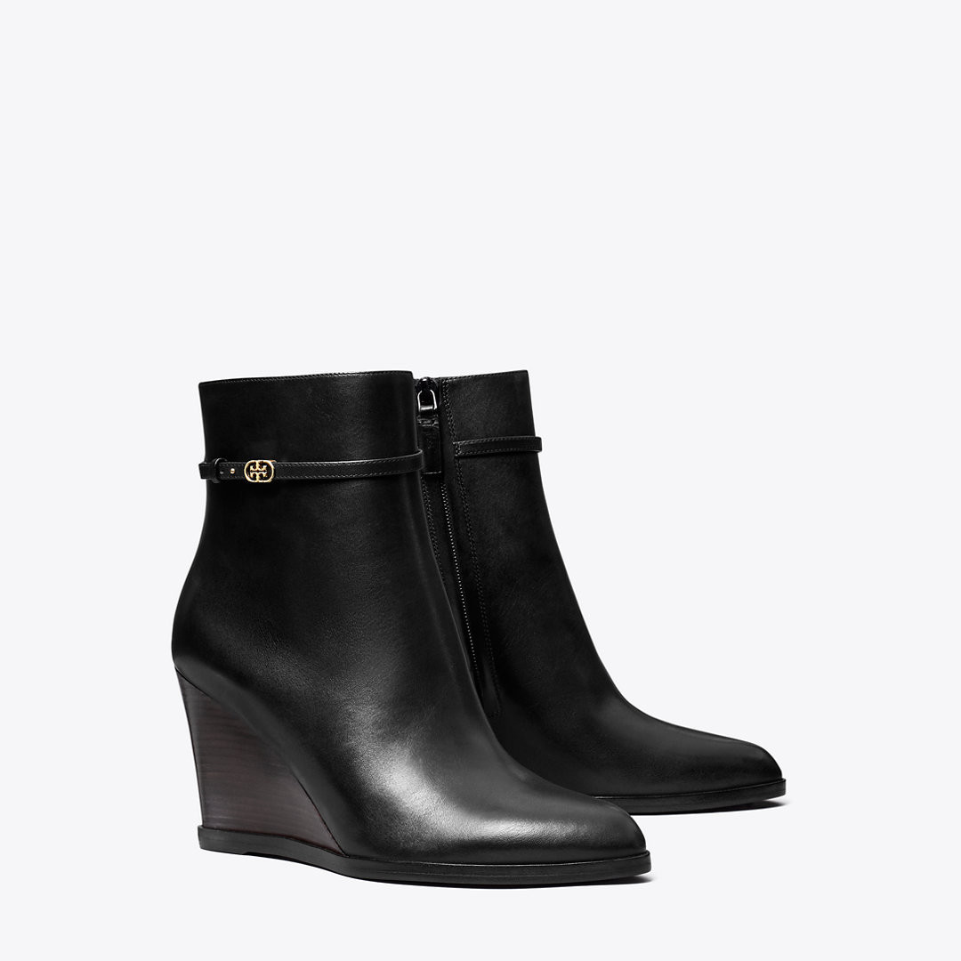 Tory Burch Double T Buckle Wedge Boot | Tory Burch (US)