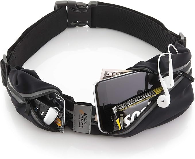 sport2people Running Waist Belt Pouch, USA Patented, Cell Phone Holder iPhone Fanny Pack for Men ... | Amazon (US)