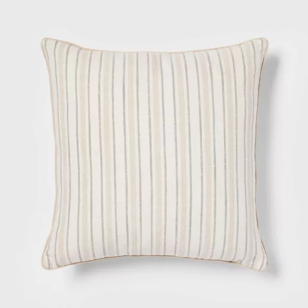 Woven Striped with Plaid Reverse Throw Pillow - Threshold™ | Target
