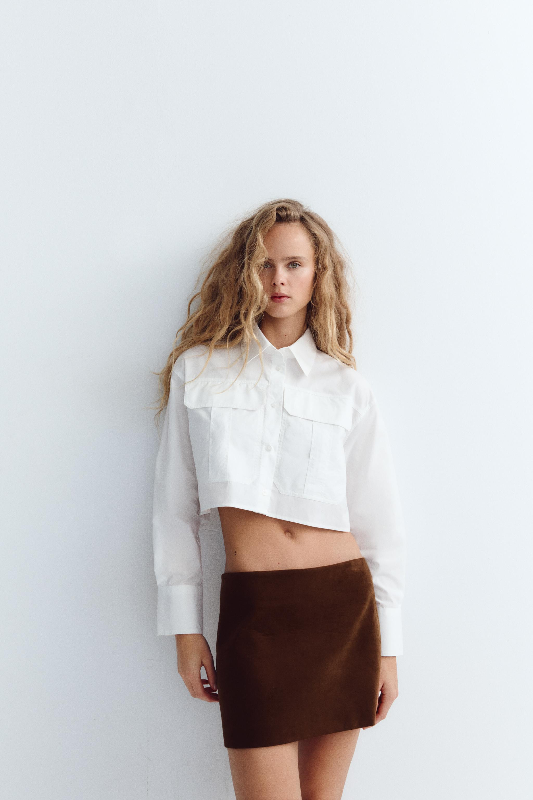CROP POPLIN SHIRT | Zara US