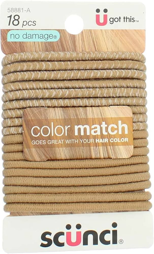 Scunci Beautiful Blends Hair Ties, 18 Count (Pack of 1) | Amazon (US)