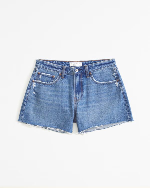 Curve Love Low Rise Baggy Short | Abercrombie & Fitch (US)