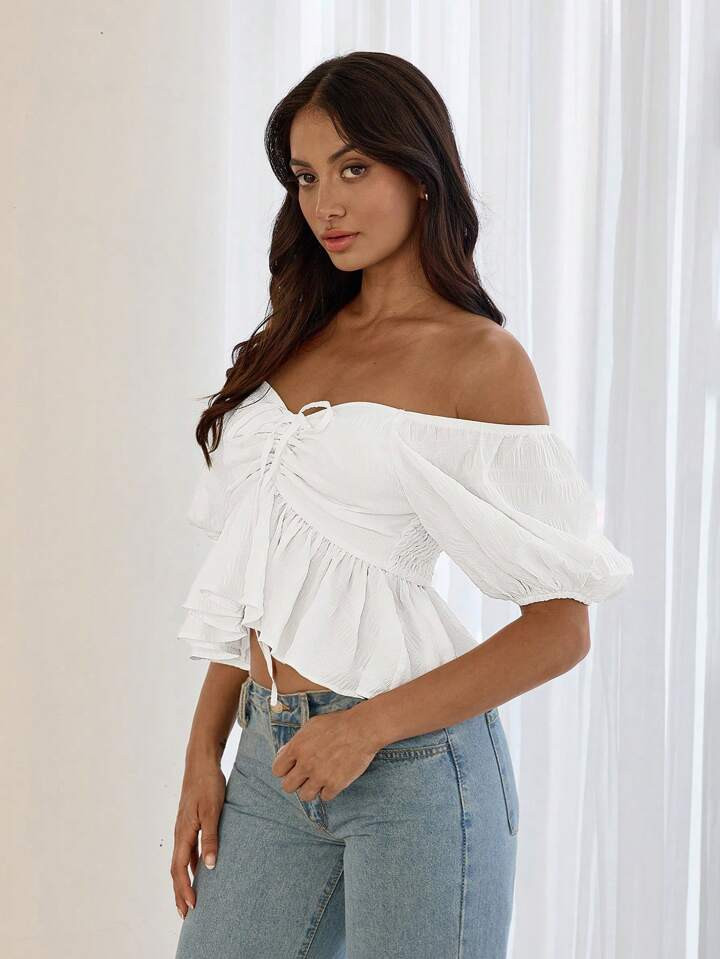 SHEIN Aloruh Women's Elegant And Romantic Spring And Summer Vacation Commuting Daily Casual Short... | SHEIN