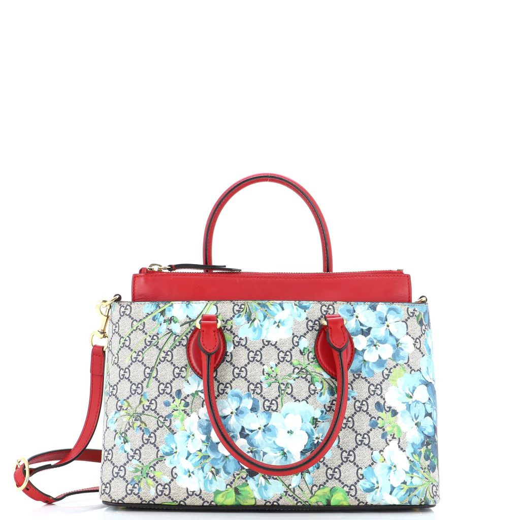 Linea A Convertible Tote Blooms Print GG Coated Canvas Small | Rebag