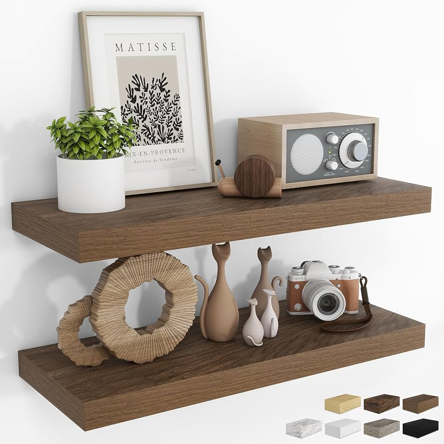 RICHFOCUS 31.5Inch Floating Shelves for Wall 2 Pack Shelves for Bedroom|Kitchen|Bathroom Wall Mou... | Amazon (US)