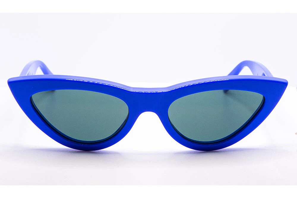 Celine CL 400191 92N Shiny Blue / Gray Sunglasses 400191 92N 56mm | eBay US