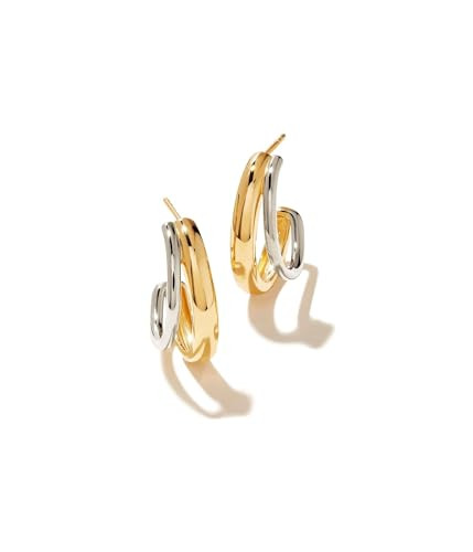Kendra Scott Womens Meg Double Hoop Earrings 18K Gold Vermeil Sterling Silver One Size | Amazon (US)