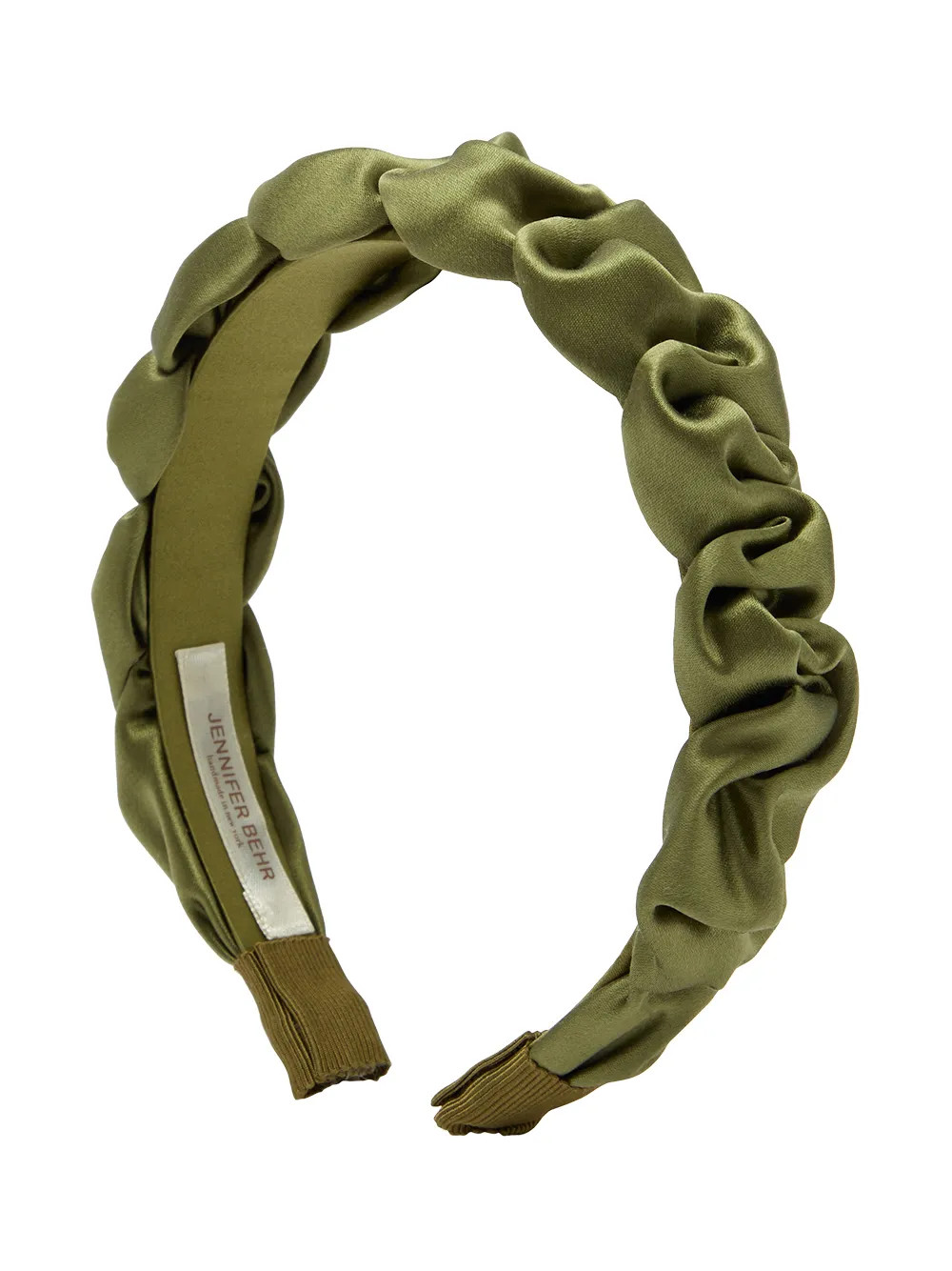 Jennifer Behr Melia Satin Ruffled Headband - Farfetch | Farfetch Global