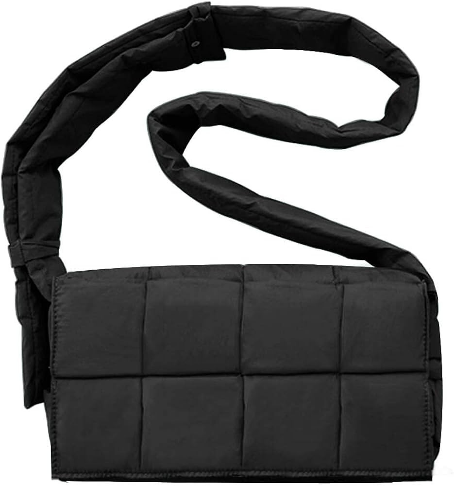 Puffer Woven Bag Cotton Cassette Padded Designer Crossbody Bags Puffer Tote bags Woven Purse Down... | Amazon (US)