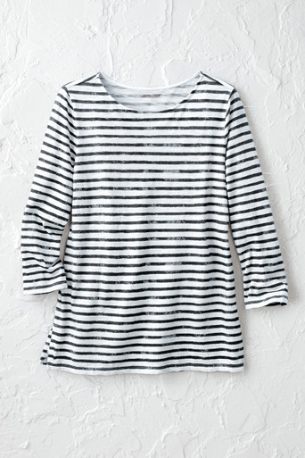Watercolor Stripe Slub Tee | Coldwater Creek