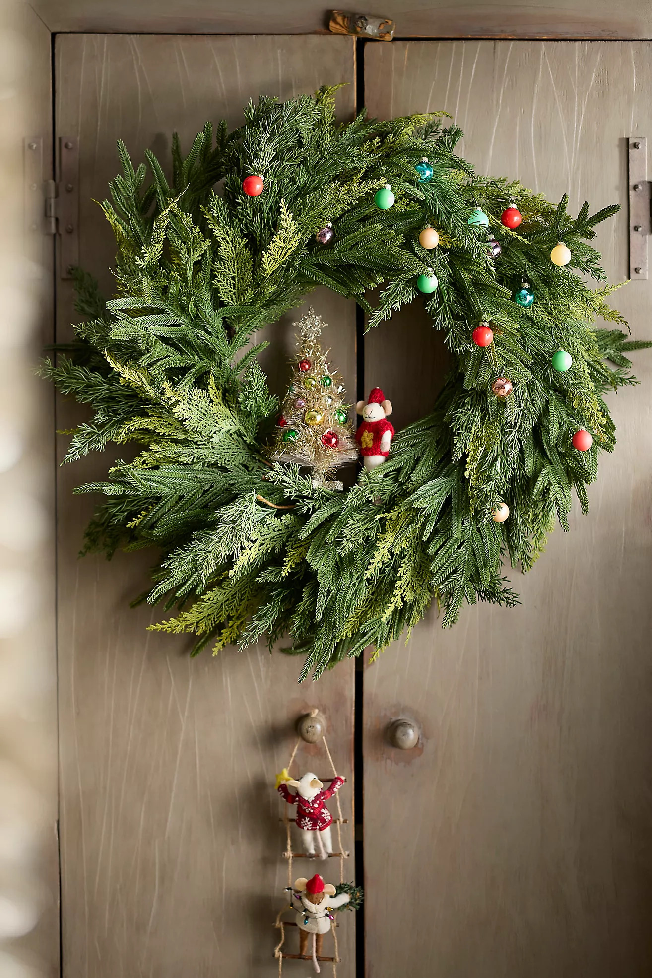 Faux Mixed Evergreen Wreath | Terrain