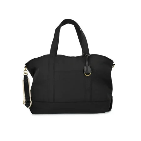 Free Assembly Women's Nylon Boat Tote, Black | Walmart (US)