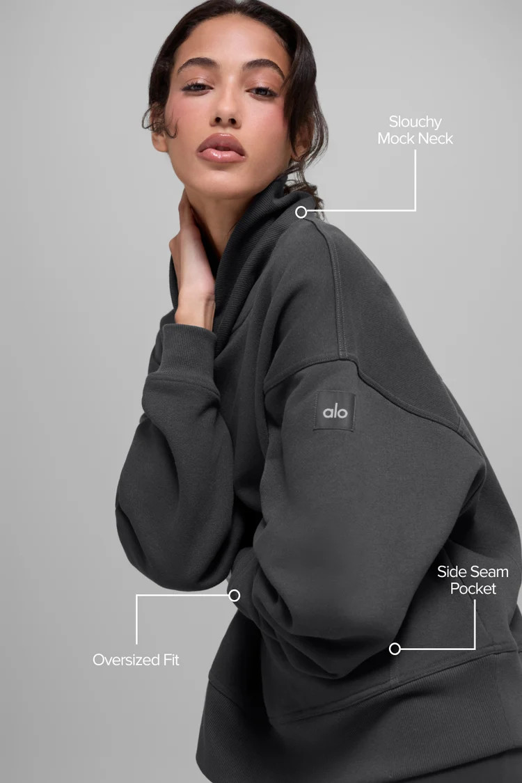 Hazy Mock Neck Pullover | Alo Yoga