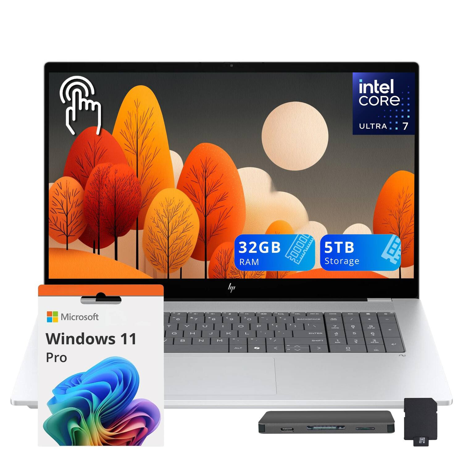 HP - Upgraded - OmniBook 7 17.3" FHD Touch Laptop,Intel Ultra 7 258V,32GB RAM,4TB SSD+1TB Dock Set,Backlit Keyboard,Win11 Pro - Silver | Best Buy U.S.