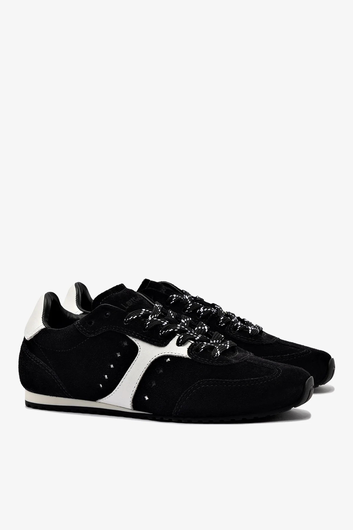 Stella Sneaker In Black Suede | Larroude