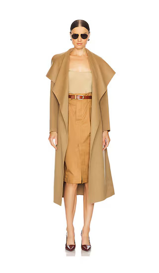 Mai Trench Coat in Light Camel | Revolve Clothing (Global)
