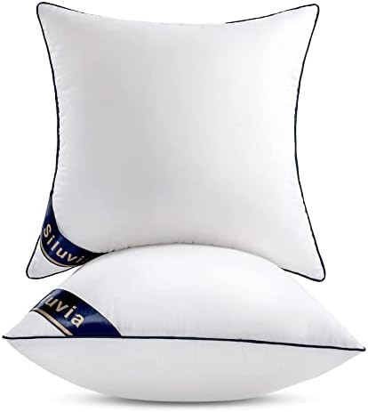 Siluvia Euro Pillows 26x26 Pillow Inserts Set of 2 Square Throw 26 Pillow with 100% Cotton Cover ... | Amazon (US)