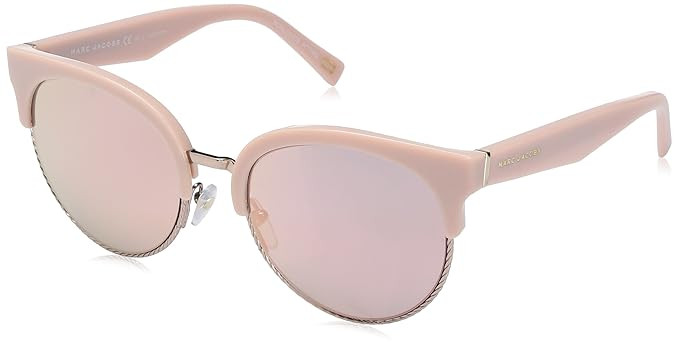 Marc Jacobs Women's Marc170s Round Sunglasses, Pink/Gray Rose Gold, 54 mm | Amazon (US)