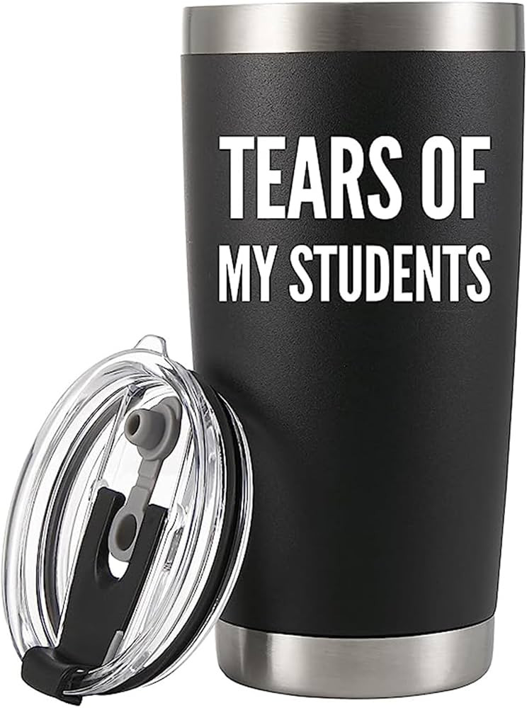 Panvola Tears Of My Students Vacuum Insulated Tumbler Teacher Gifts From Student Funny College Pr... | Amazon (US)