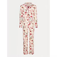 Christmas Reindeer Stamp Matching Womens Shirt Pyjamas | George at ASDA