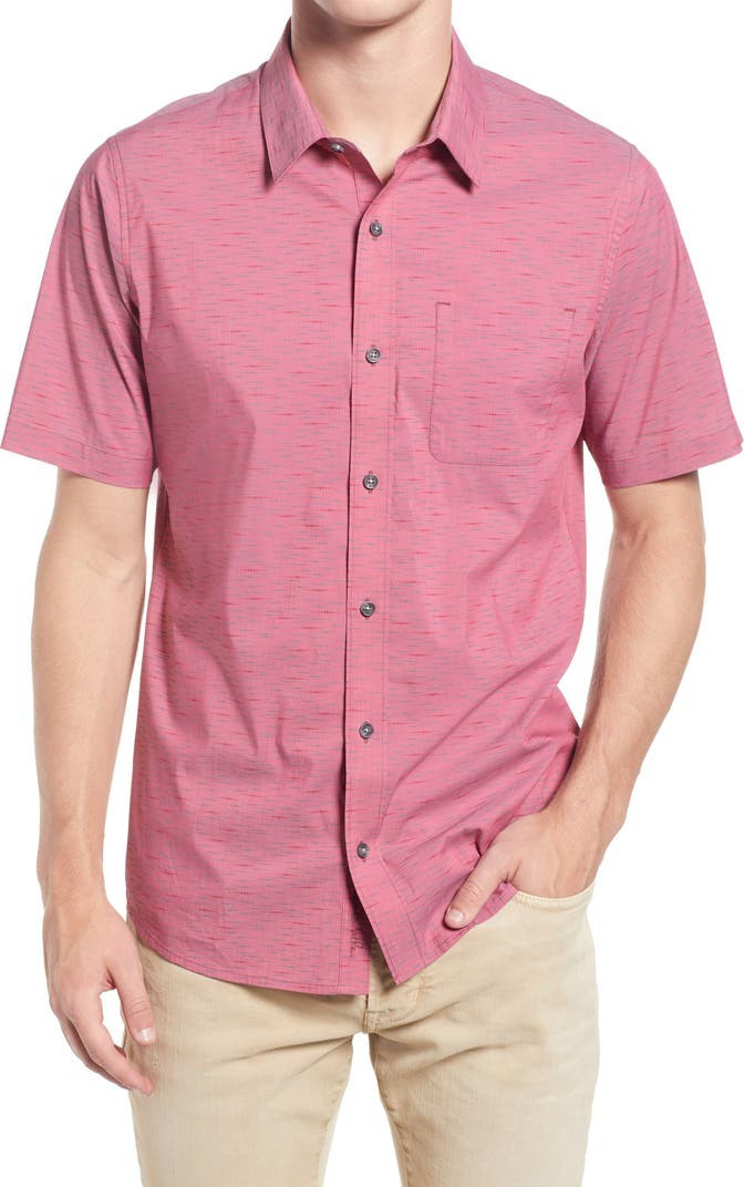 VIP Villa Short Sleeve Stretch Button-Up Shirt | Nordstrom