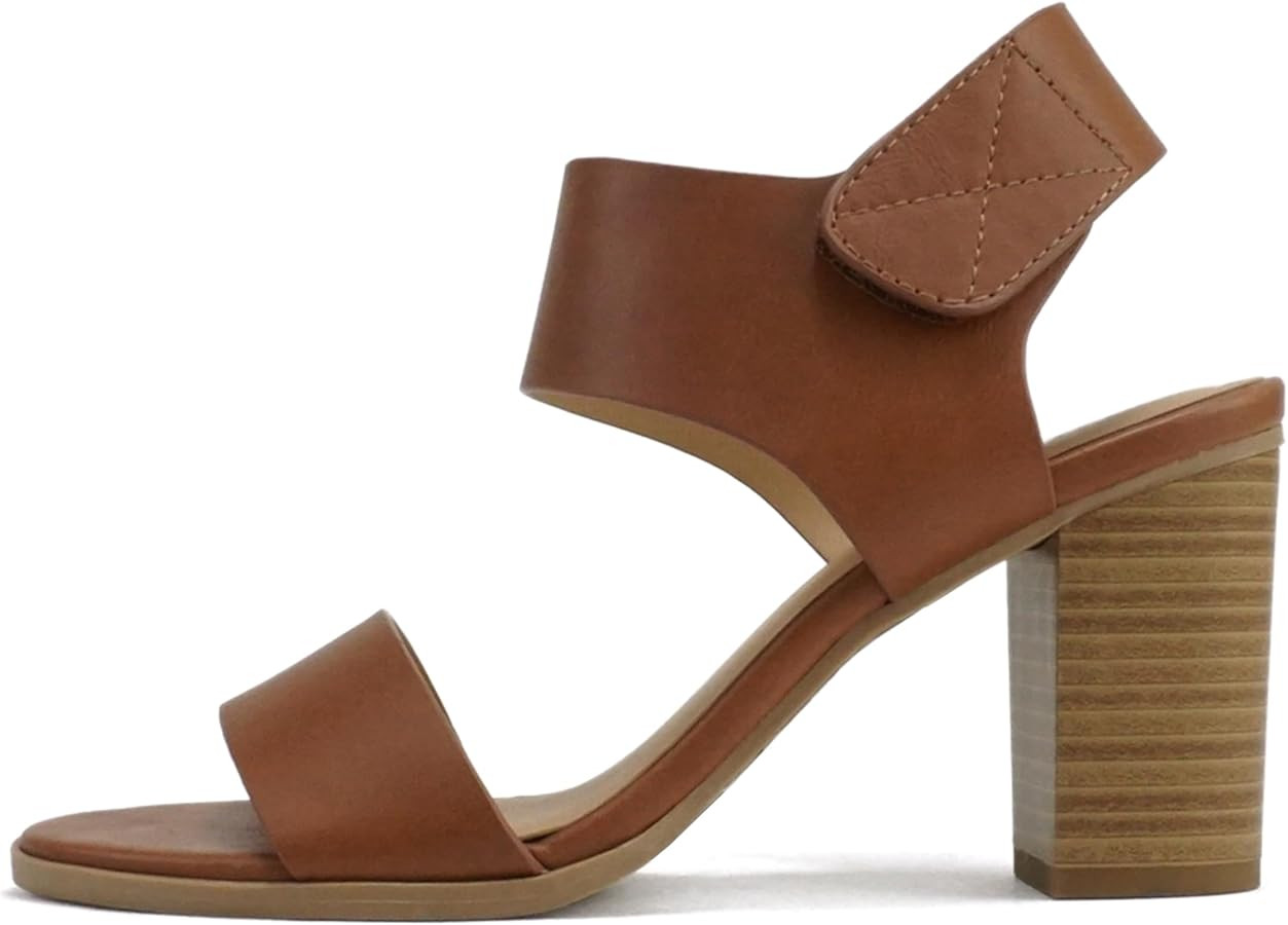 Soda Topshoeave Wait Womens Open Toe Chunky Heel Ankle Strap Shoes Block High Heel Dress Sandals | Amazon (US)