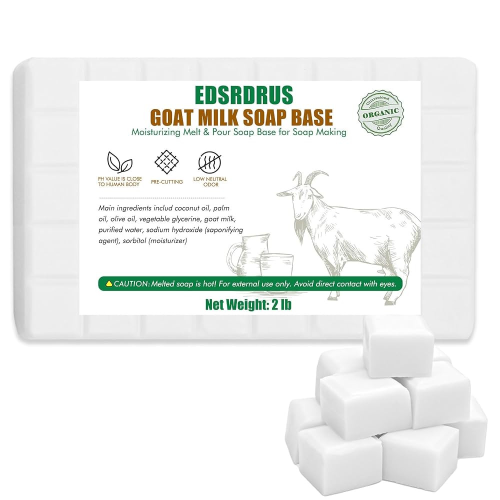 Scent Soap Base DIY Handmade Soap with Goat Milk/Honey/Peach/Cologne/Shea Butter/Aloe Vera/Oatmea... | Amazon (US)