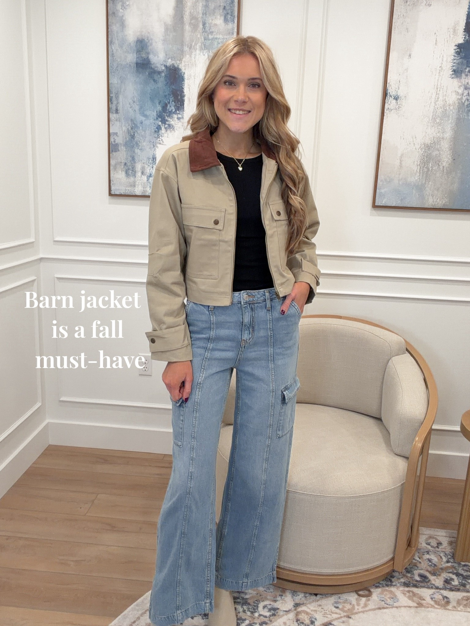 Loving this barn-style jacket from Walmart for fall! 🤎 It’s the perfect mix of classic and casual — lightweight yet cozy, with that timeless corduroy collar detail that gives all the fall vibes 🍁 Pair it with wide-leg jeans and boots for an effortless everyday look!

#LTKStyleTip #LTKSeasonal #LTKFindsUnder50
