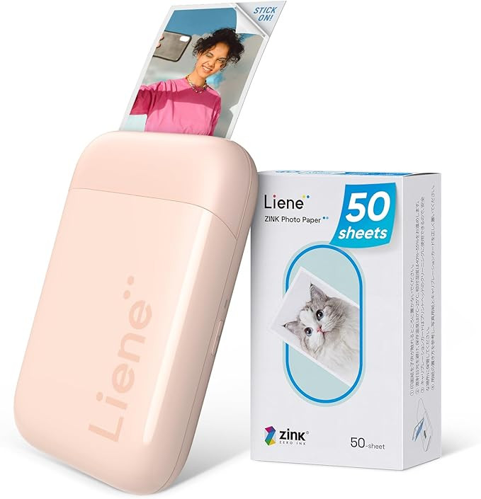 Liene Photo Printer, 2x3 Mini Instant Portable Color Mono Picture Printer w/ 50 Zink Adhesive Pap... | Amazon (US)